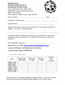 WB Soccer Booking Form 2017