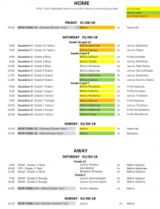 Soccer Draw 31 August 2018